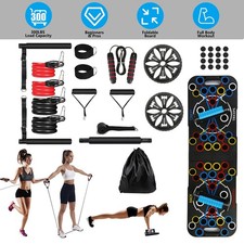Push Up Board Home Gym Equipment Strength Training with Resistance Bands