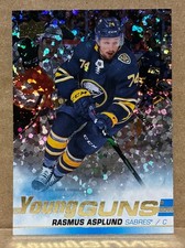 2019-20 Rasmus Asplund Upper Deck Speckled Young Guns Rookie Card #475. rookie card picture
