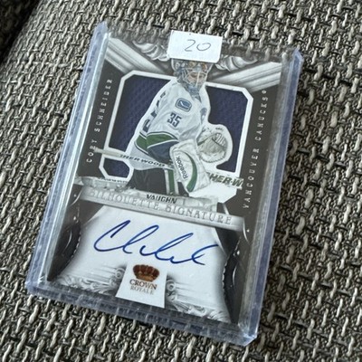 2012-13 Crown Royale Silhouette Materials Signatures Cory Schneider JERSEY AUTO