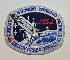 NASA Space Shuttle PATCH IML-1 HILMER THAGARD MERBOLD BONDAR READDY GRABE OSWALD