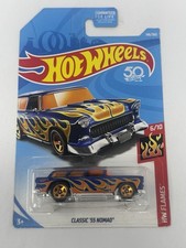 Hot Wheels Flames Blue Classic 55 Chevy Nomad 146 A6