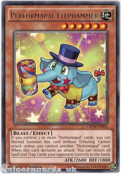 CROS-EN002 Performapal Elephammer Rare 1st Edition Mint YuGiOh Card