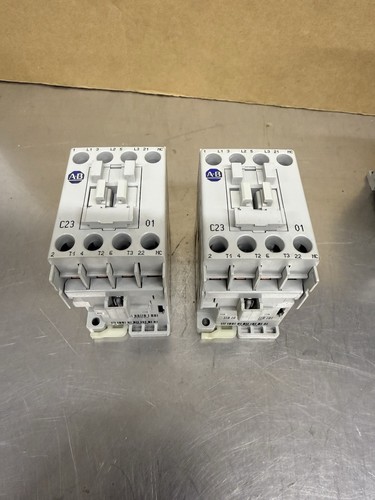 Lot of 2 Allen Bradley 100-C23E*01 Contactor 24V Coil 100-C23E01