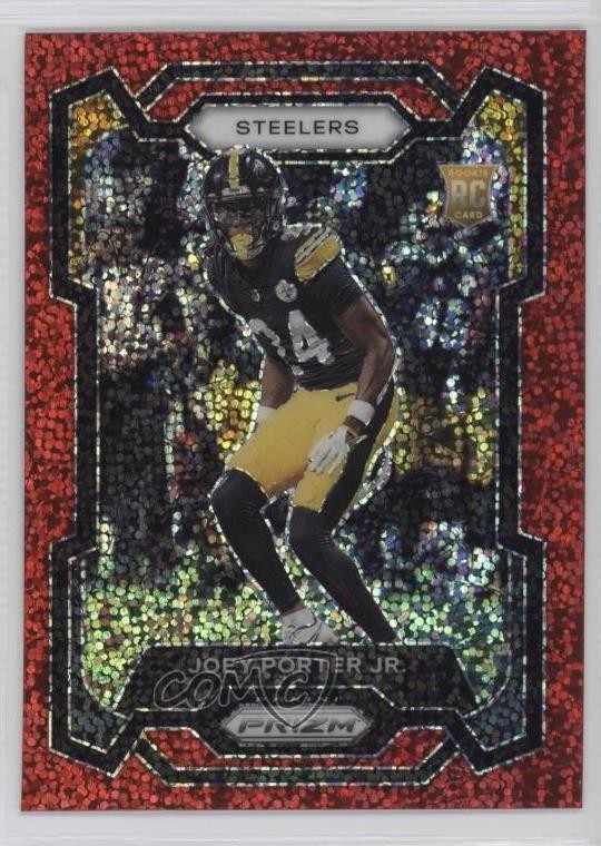 2023 Panini Prizm Rookies Red Sparkle Prizm Joey Porter Jr #386 Rookie RC 16wc
