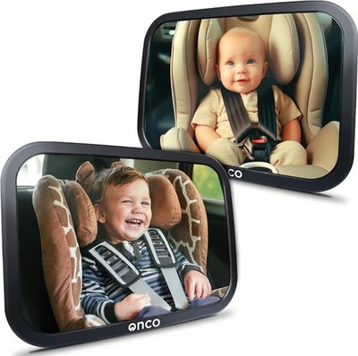 Baby Car Mirror Rear Facing (2 Pack) - 100% Shatterproof & Shakeproof,...