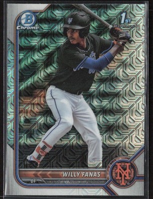 2022 Bowman Chrome #BCP-196 Willy Fanas Prospects Mojo Refractor