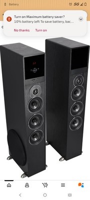 Rockville Home Theatre Speakers 10 Subwoofers 1000W Black Pair Open Box Used