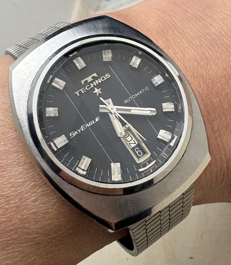 Technos Sky Eagle 70s Automatic Watch 3-Side Cut … - image 1