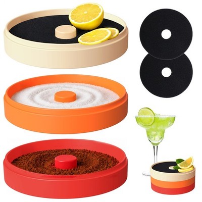 3-Tier Margarita Salt Rimmer Set for Cocktails, Bartender Tool & Spice Container
