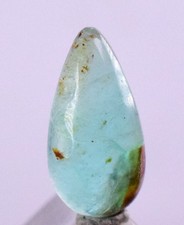 1.5Carats BLUE OPAL CABOCHON Pendant Wrap Caribean Turquoise Color Peru B979