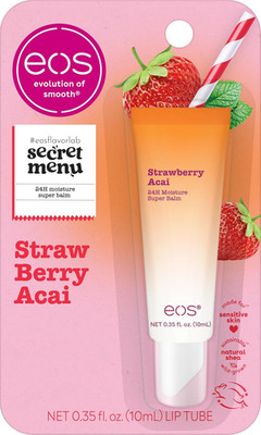 EOS 24H Moisture Super Balm Strawberry Acai Lip Mask Treatment 0.35oz Limited E