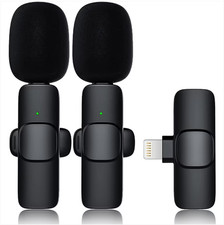 3 in 1 Wireless Clip-on Microphones for iPhone, Camera, Android, iPad, Mini Micr