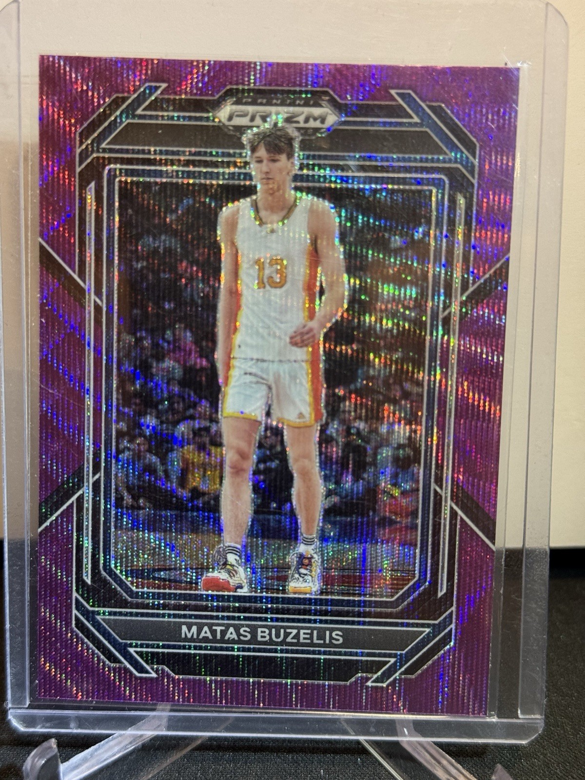 2023 Panini Prizm Draft Picks - Purple Wave Prizm #13 Matas Buzelis (RC)