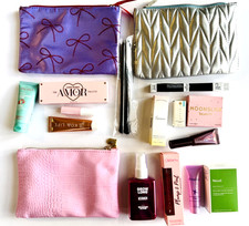 IPSY Glam Beauty Makeup Lot - 18 pieces, Makeup Brushes Skin Care Bags - All New