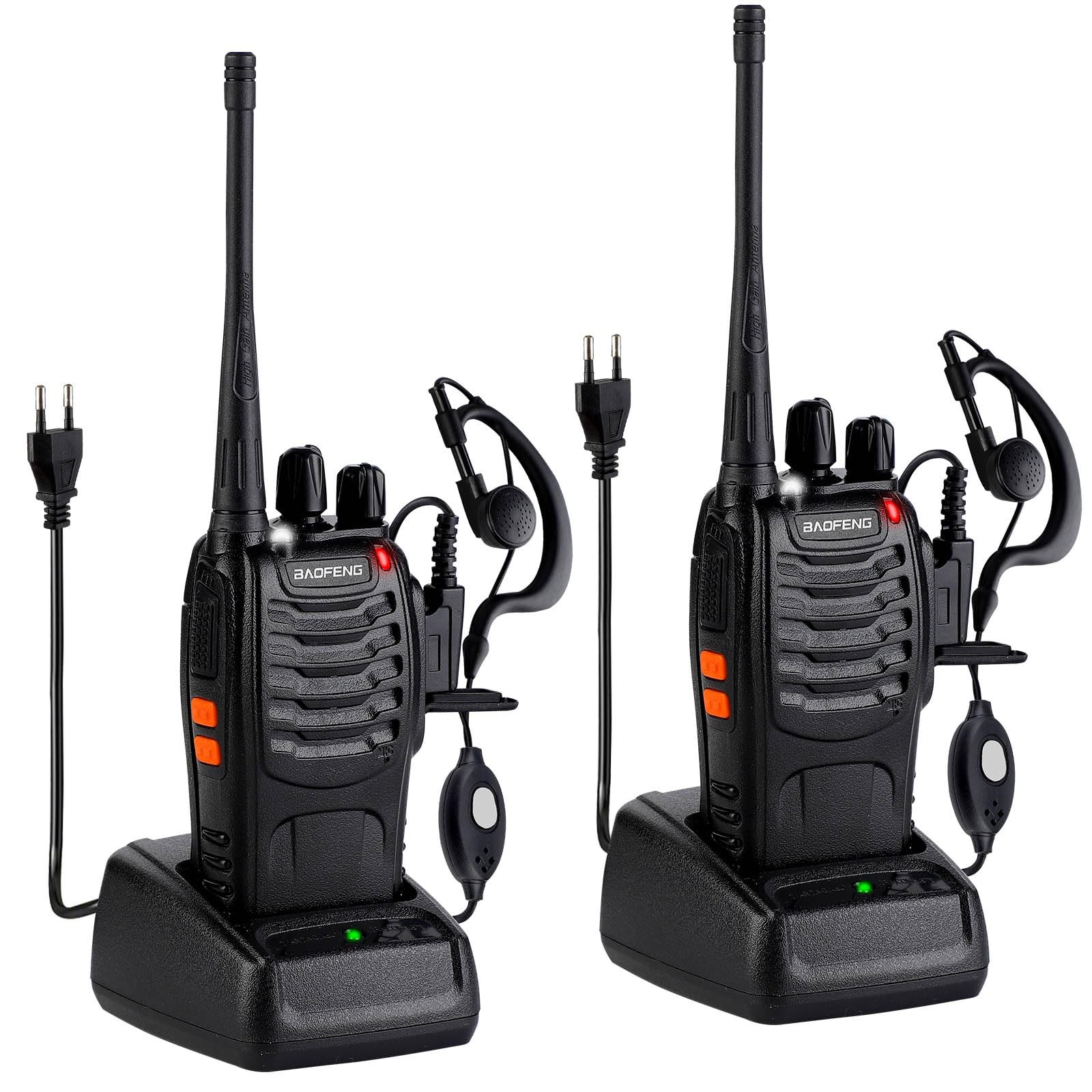 Walkie Talkie BF-888S 16 canaux Émetteur Récepteur Radio Rechargeable Bidirectionnel