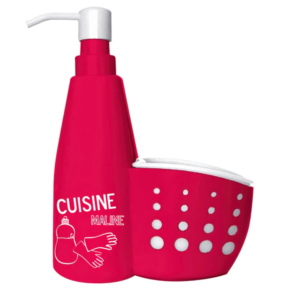 KB5600 Distributeur Porte Eponge 2 en 1 Plastique Violet/Rose/Bleu/Vert 15 x ... - Photo 1/1