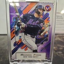 Brandon Nimmo -Mets/Rangers: 2025 Topps Pristine Purple Refractor 27/99 