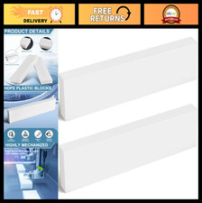 2 Pcs HDPE Plastic Blocks 1" x 3" x 12" - Durable White Plastic Sheets for DIY P