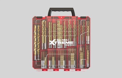 Disston 115pc Drill Bit Set High Speed Steel Hex Shank Quick Change Storage Case