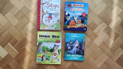 4 Kinderbücher Yakari, Stups der kleine Osterhase, Die Eiskönigin, Huhu Uhu