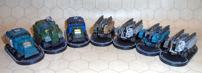Mechwarrior Support & Recovery Vehicles (x7) Battletech Wizkids Lot