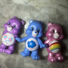 VTG Lot of 3 TCFC Care Bear 3" PVC Kenner Figures Jointed Arms Cake Toppers F