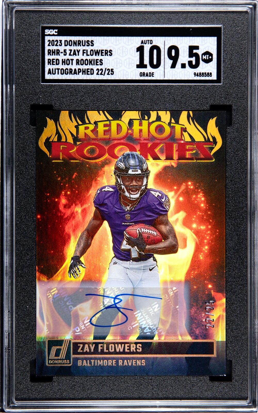 Zay Flowers Panini Donruss Red Hot Rookies #RHR5 Autograph