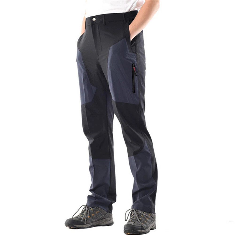 Mens Hiking Trousers Waterproof Climbing Lightweight Quick Dry Fishing Pants