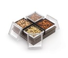 Dry Fruit Container with Serving Tray Set of 5 , 4 Box And 1 Tray US