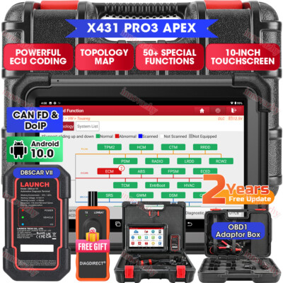 2023 Launch X431 PRO3 APEX Pro5 Bidirectional Car Diagnostic Scanner Key Coding