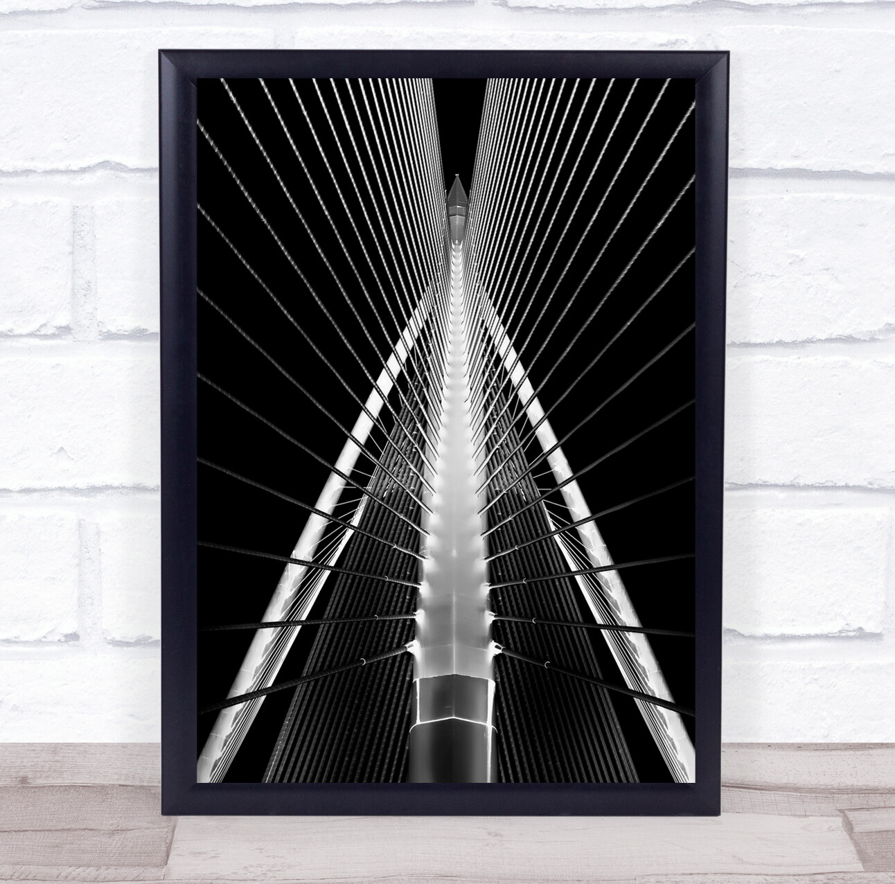 Architecture Strings String Wire Wires Perspective Contrast Wall Art Print