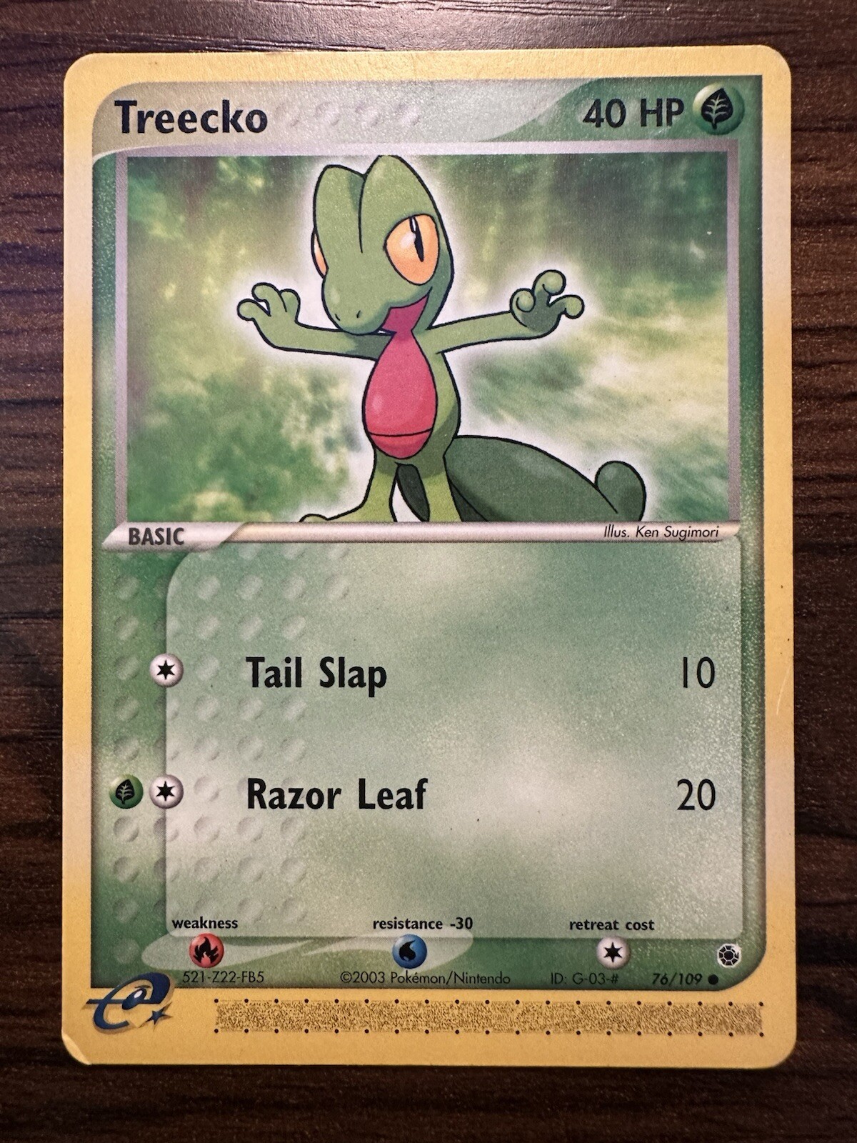 Treecko 76/109 2003 EX Ruby & Sapphire Pokemon Card Non Holo