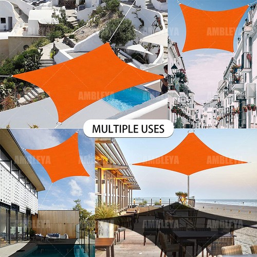 Waterproof Shade Sail Patio Awning Outdoor Garden Pool Sun Canopy Shelter Cover - Picture 387 of 606