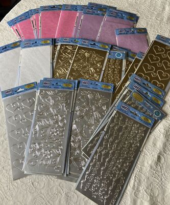 Amaco Dawn Bibby Aufkleber x 58 Packungen Gold Silber mehr Rd Desc