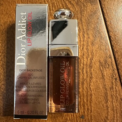 Dior Addict  Backstage Lip Glow Oil 020 Mahogany Full Size New In Box Authentic