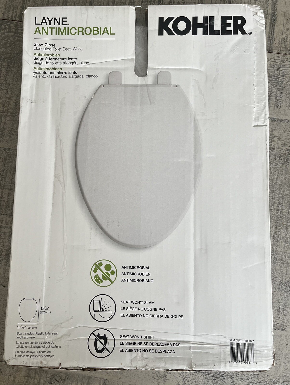 Kohler Layne Quietclose Elongated Antimicrobial Toilet Seat WHITE eBay