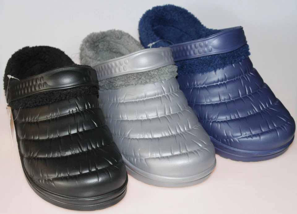 MAGNUS Herren Clogs EVA gefüttert oben geschlossen 3 Farben Navy+Grau+Schwarz *NEU*