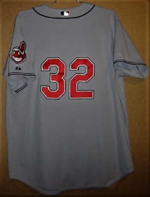 CLEVELAND INDIANS #32 ROAD GRAY GAME Size 54 Majestic JERSEY | eBay