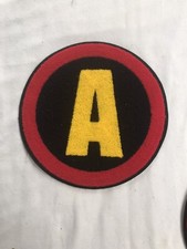 NEW Vintage A Avengers Block Letter Embroidered Letterman Black Patch NOS