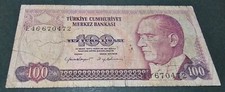 Turkey 100 Lira 1970 Issue Pick #194, Circulated G/VG