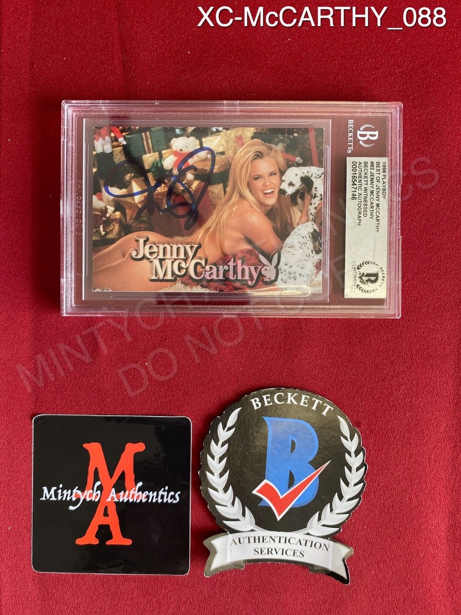 Jenny McCarthy signed Beckett slabbed Graded 10 Playboy Best of