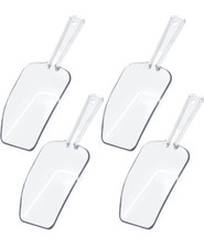 4 Clear Mini Plastic 5-1/2" Scoops Candy Powders Ice Combined Ship Available
