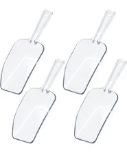 4 Clear Mini Plastic 5-1/2" Scoops Candy Powders Ice Combined Ship Available