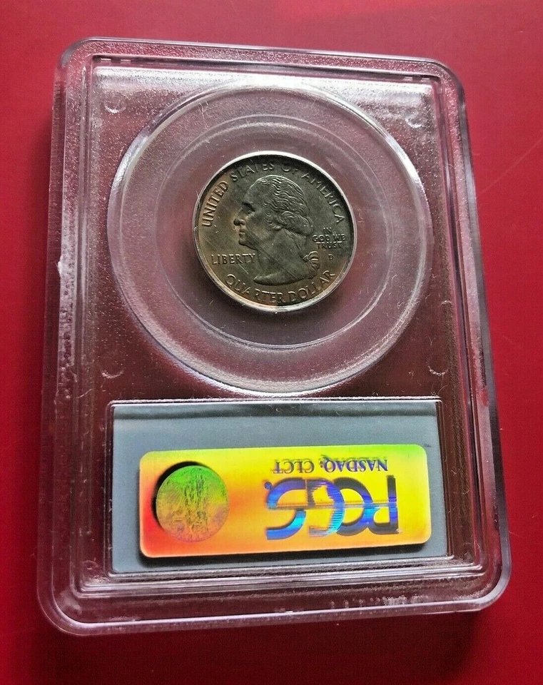 2000 D MINT ERROR 25 CENTS SOUTH CAROLINA PCGS MS 65 IMROPERLY ANNEALED PLAN SIN - Image 2 of 2