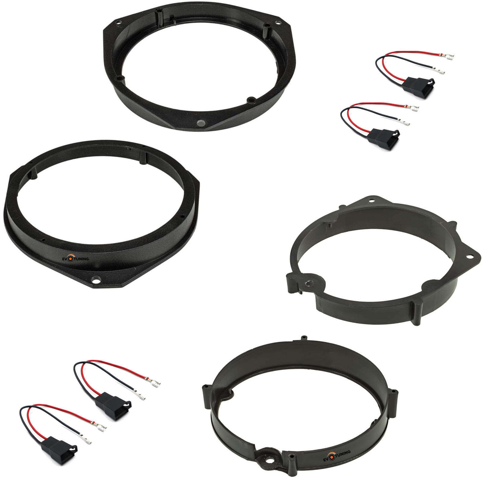 4 Adattatori Supporti Casse Altoparlanti Cavi ANT+POST 165mm Fiat Grande Punto