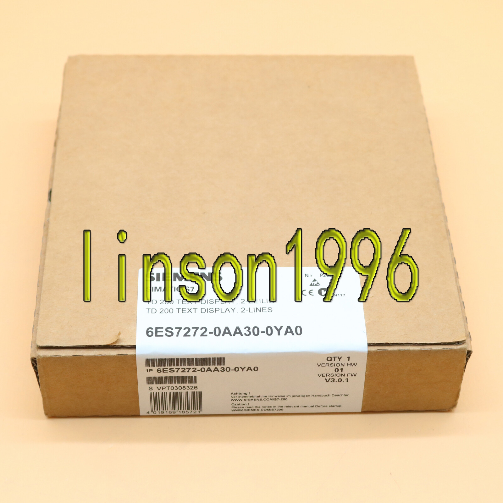 One In Box SIEMENS 6ES7272-0AA30-0YA0 Text Display Fast Delivery ...
