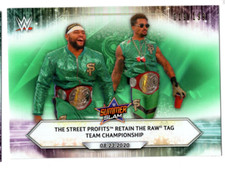 THE STREET PROFITS 2021 TOPPS WWE LIGHT GREEN PARALLEL /199