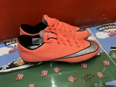 NIKE MERCURIAL VAPOR X FG ( BRIGHT MANGO ) SOCCER CLEATS SIZE 9