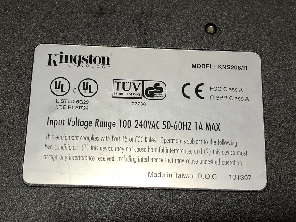 KINGSTON KNS208/R ETHERX SWITCH 10 PORT PRO-SERIES 19 RACK MOUNTABLE,EJ - Image 2 of 4