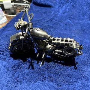 Handmade Recycled Metal Art Motorcycle Model Collection Motorbike Sculpture Toy